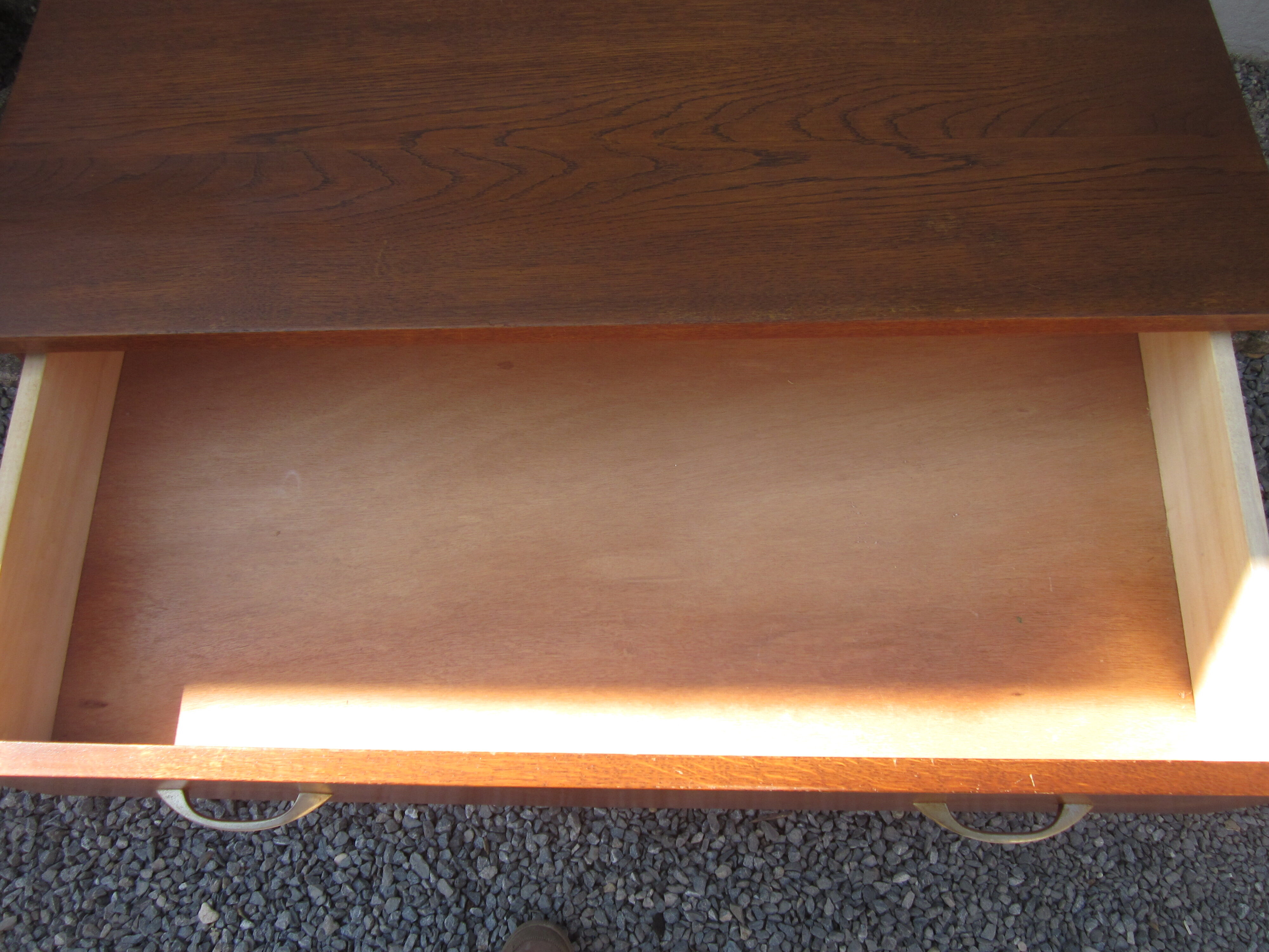 Vintage chest of drawers with compass feet
