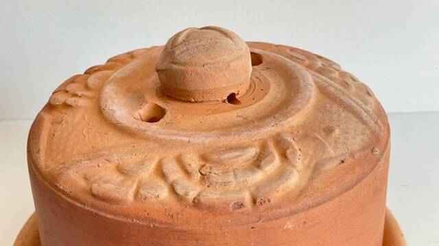 ART NOUVEAU Terracotta BUTTER DISH