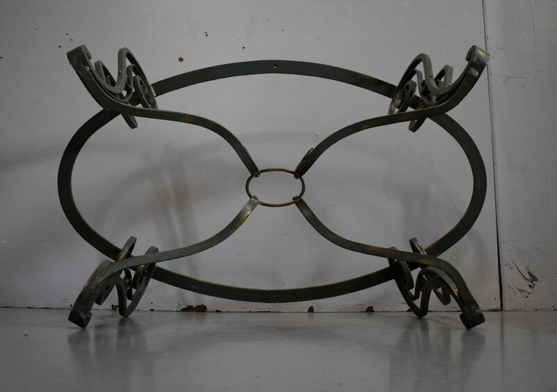 Marble and Forged Iron Low Table - 1950