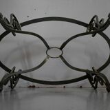 Marble and Forged Iron Low Table - 1950