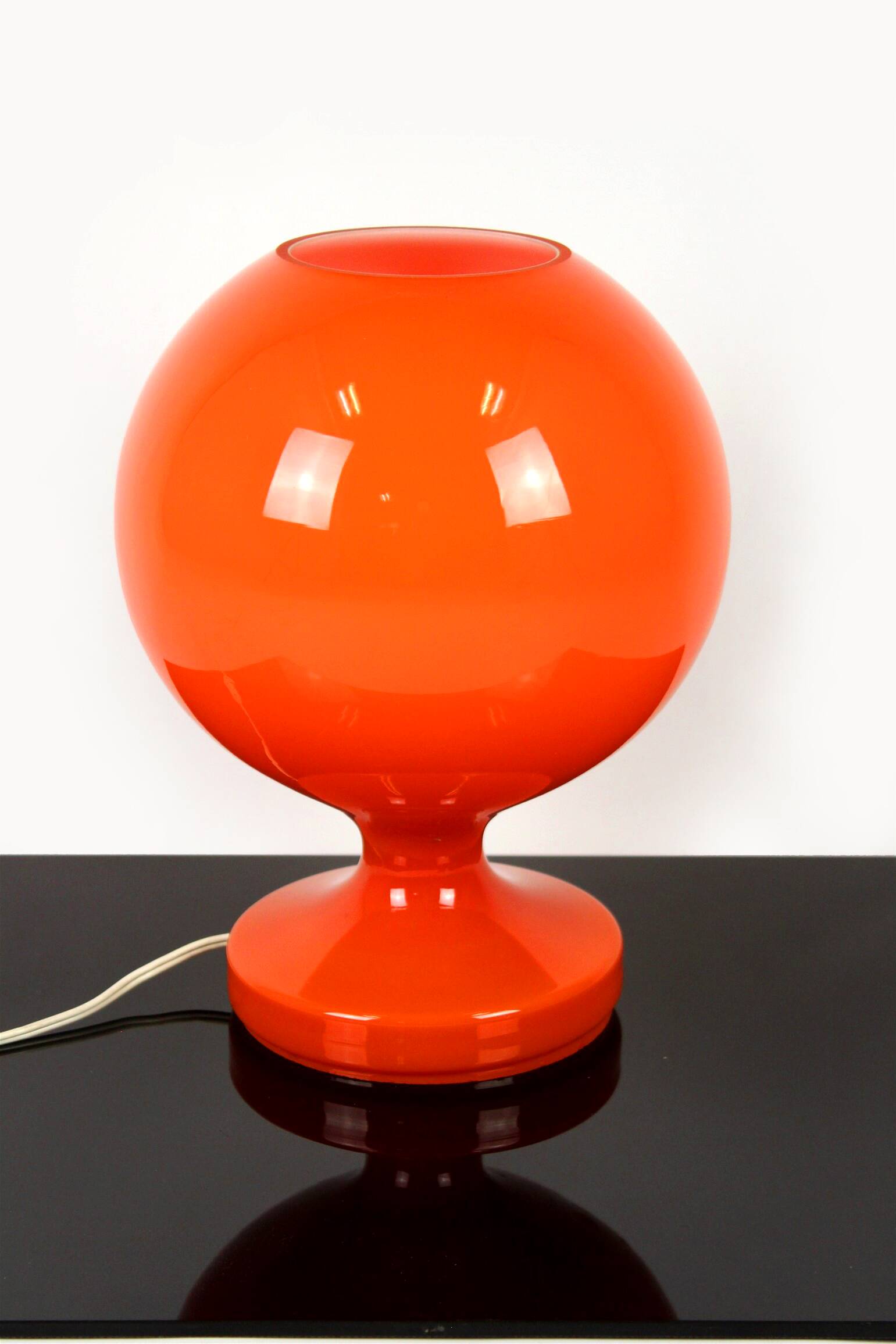 Vintage Glass Table Lamp by Stepan Tabery for Opp Jihlava, 1970s