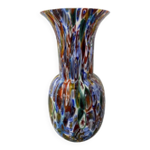 Contemporany vase murrine sphere in murano style glass with multicolored murrine like venini style b