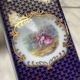 English porcelain clock and candle holders