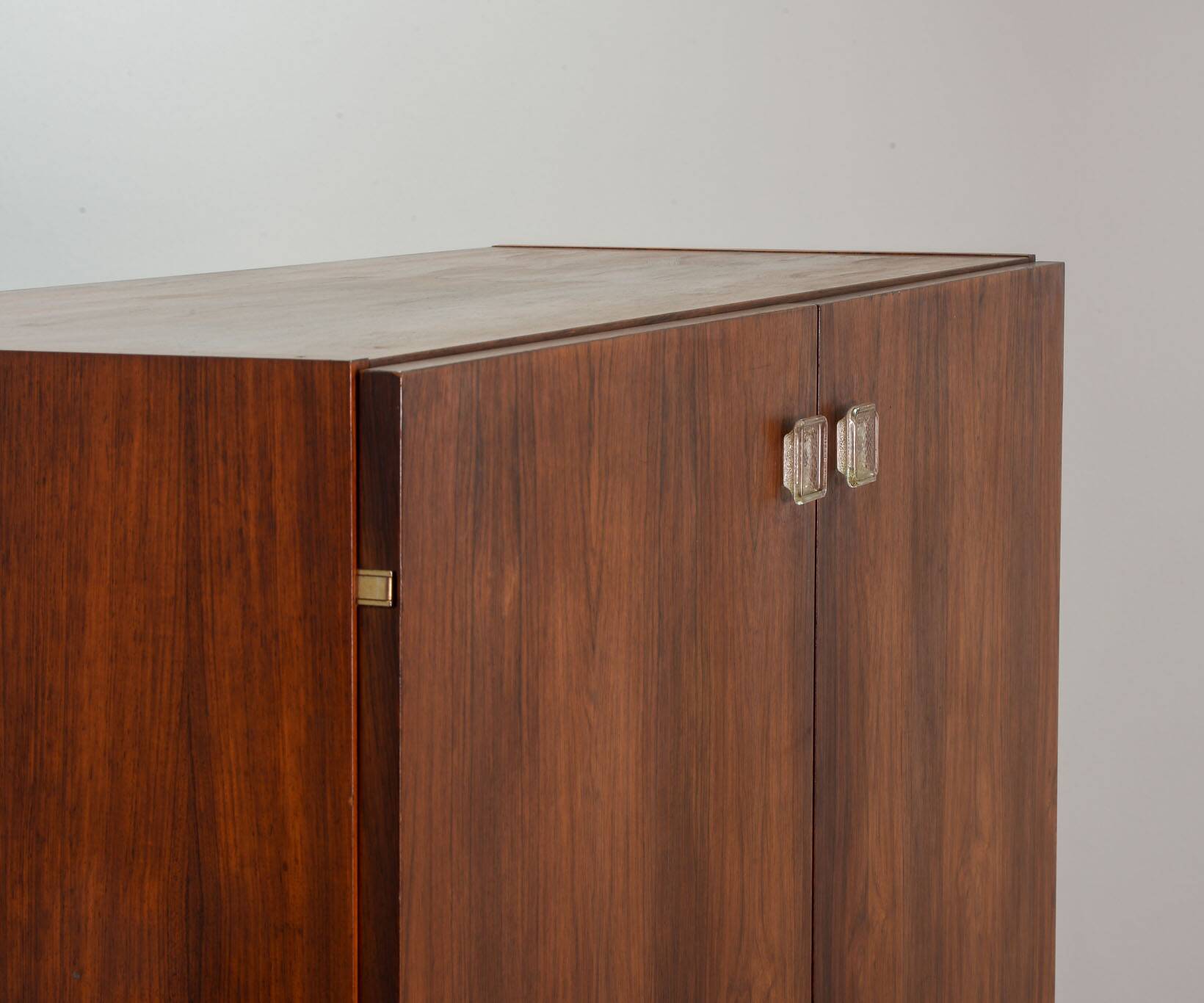 Fristho Franeker Vintage Design Rosewood Cabinet with Glass Handgrips 60s