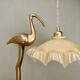 Vintage pale yellow opaline lampshade pendant light