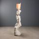 Antique floor lamp statue of a Nereid in concrete, 20th century.