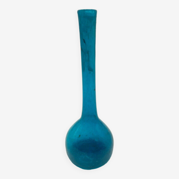 Vase antique en verre Pulegoso soufflé clair de Murano