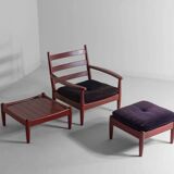 XL set of 8 mid-century lounge chairs, Belgium 1960s