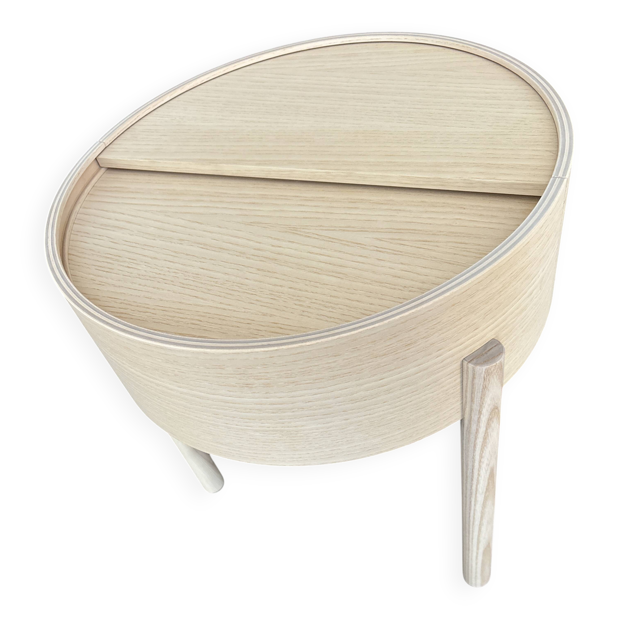 Woud - Arc Side Table, White Ash