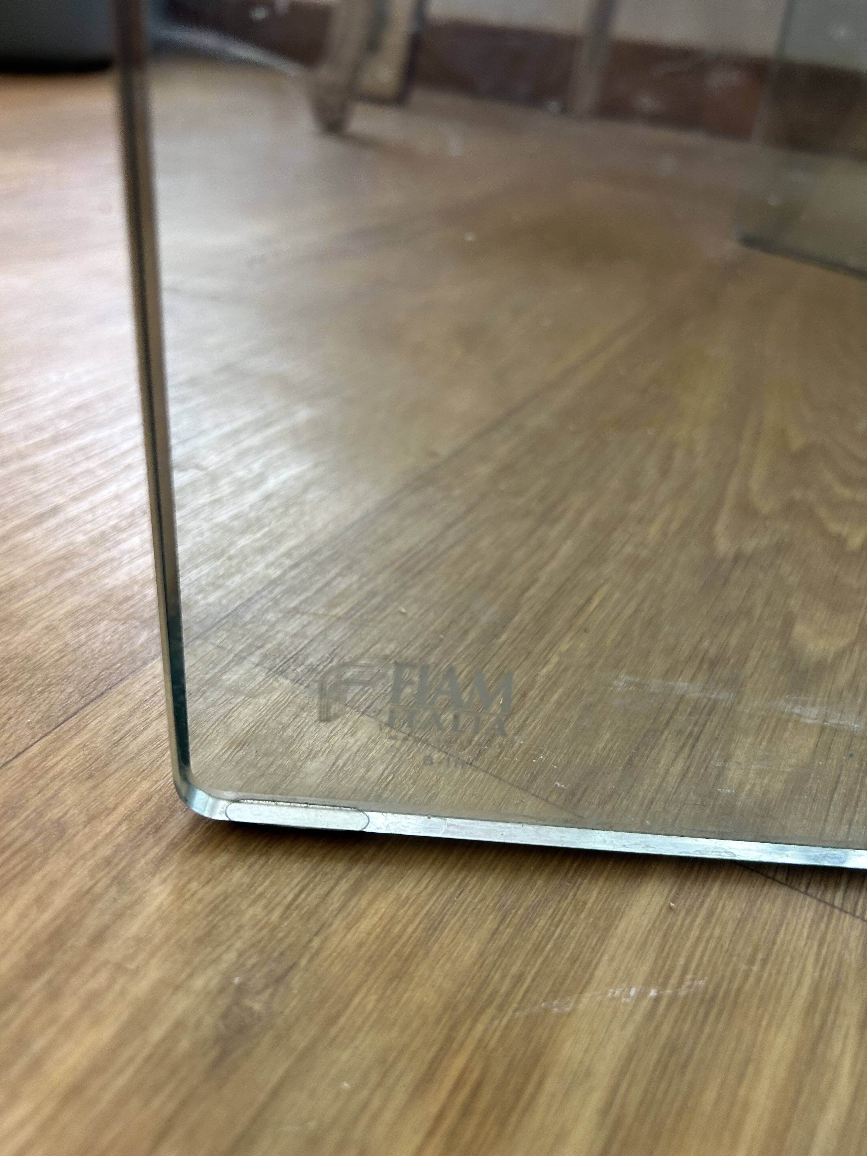 FIAM Italia, oval glass dining table