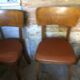 Lot de 3 chaises bistrot thonet bois courbé et skaï marron