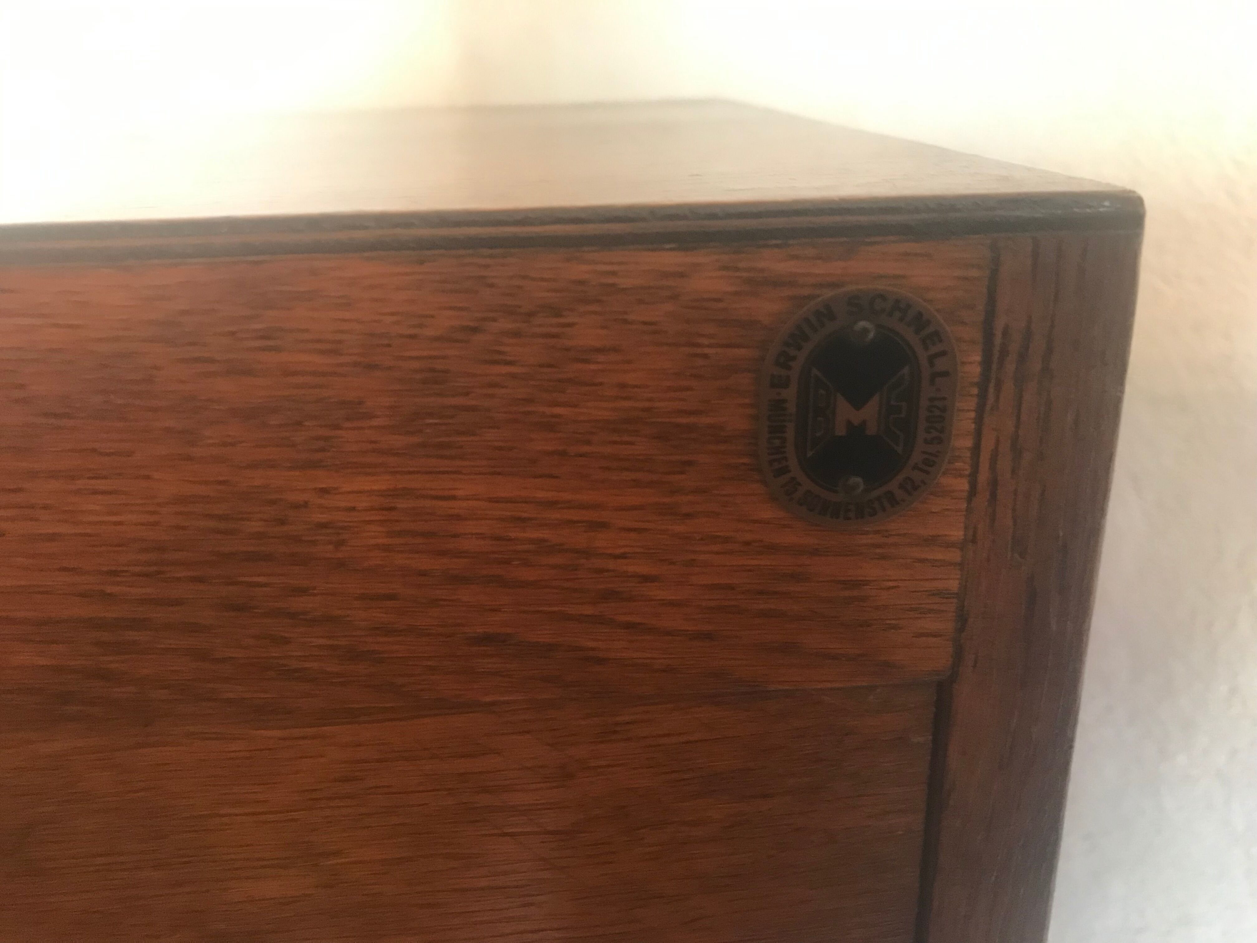 Vintage wooden curtain binder cabinet 1950-1960