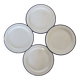 4 vintage Italian blue and white porcelain Nueva Fontebasso dinner plates