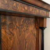 Biedermeier Armoire, Walnut Veneer and Full Columns, Austria, circa 1820