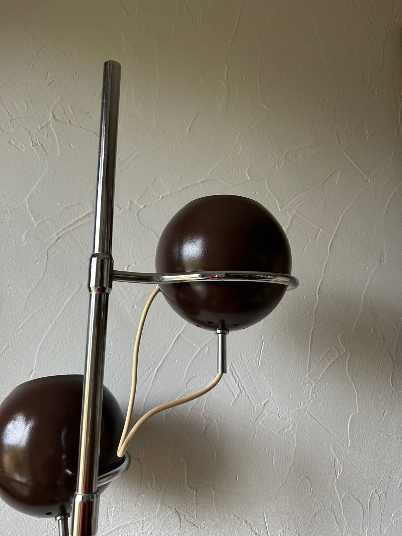 Chrome floor lamp Monix 3 vintage balls 1970