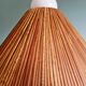Brass floor lamp with rattan shade, 1950s-60s.