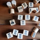 41 wooden blocks for construction