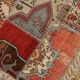 5x8 Neutral Red Beige Oushak Patchwork Rug 245x168Cm