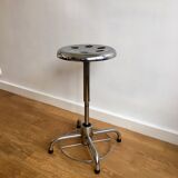 Adjustable industrial stool chromed steel