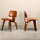 Chaise en contreplaqué de noyer DCW restaurée de Charles & Ray Eames, Herman Miller