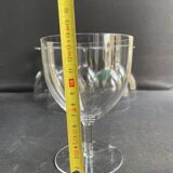 6 large glasses in light blown crystal
