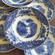 Deep plates Royal Sphinx Maastricht P. Regout "Cambridge Old England" blue & white