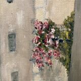 Vintage painting church steeple