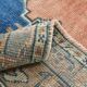 Salmon & Navy Blue Vintage Persian Rug, 131x218 Cm