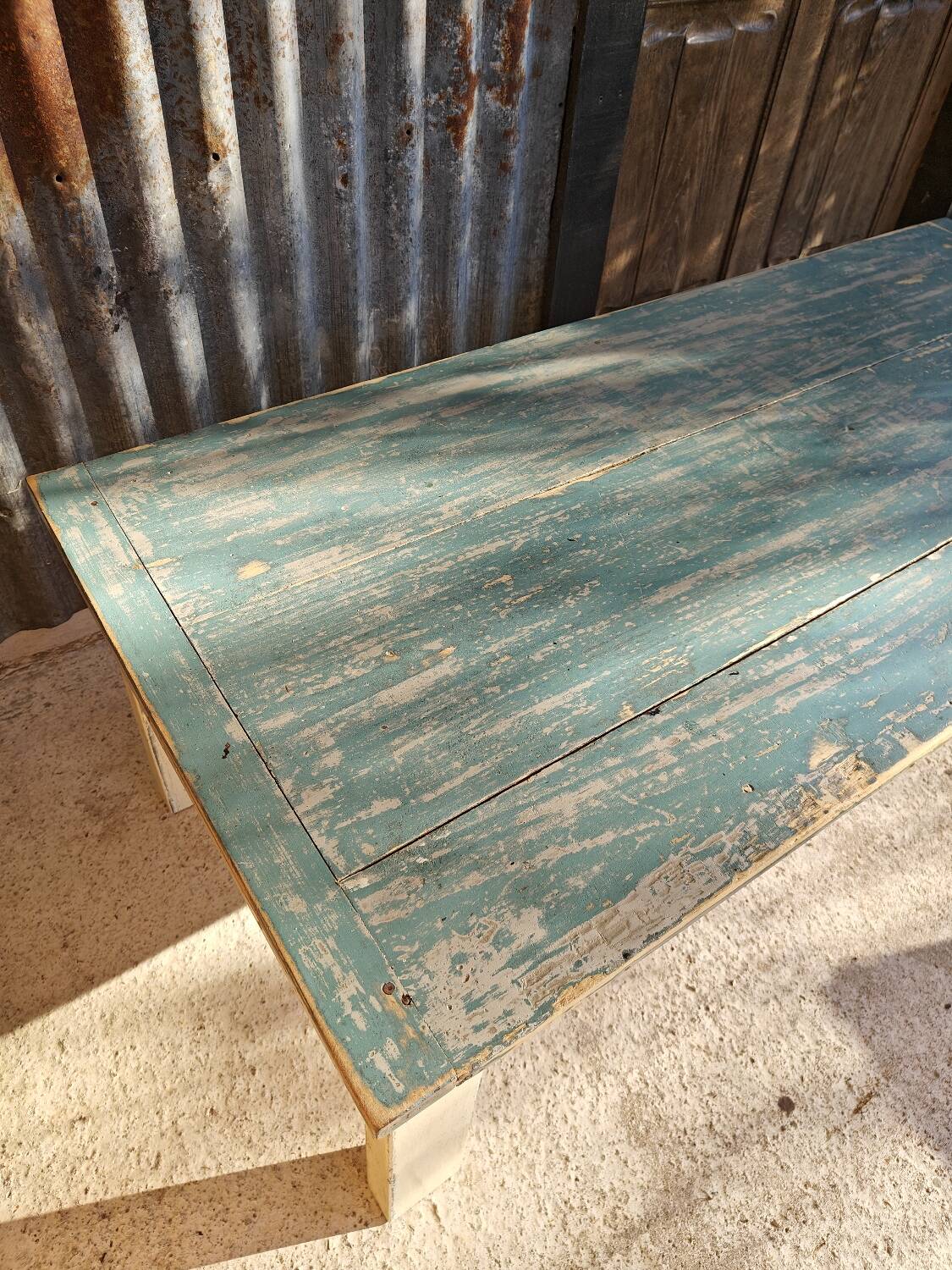 Patinated country coffee table