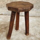 Old stool, side table French oak