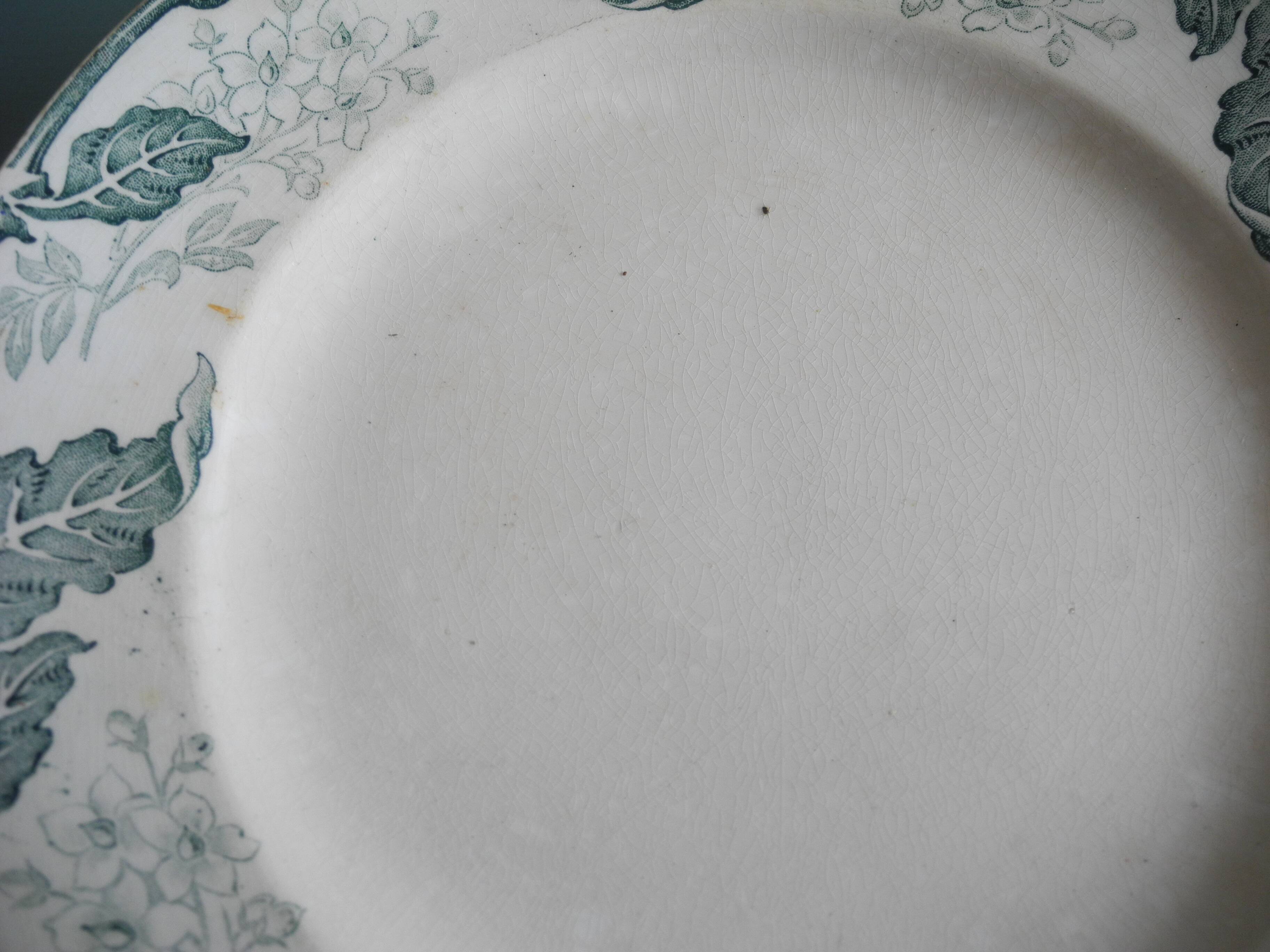 old French dish plate presentation St Amand Hamage old French dish plate