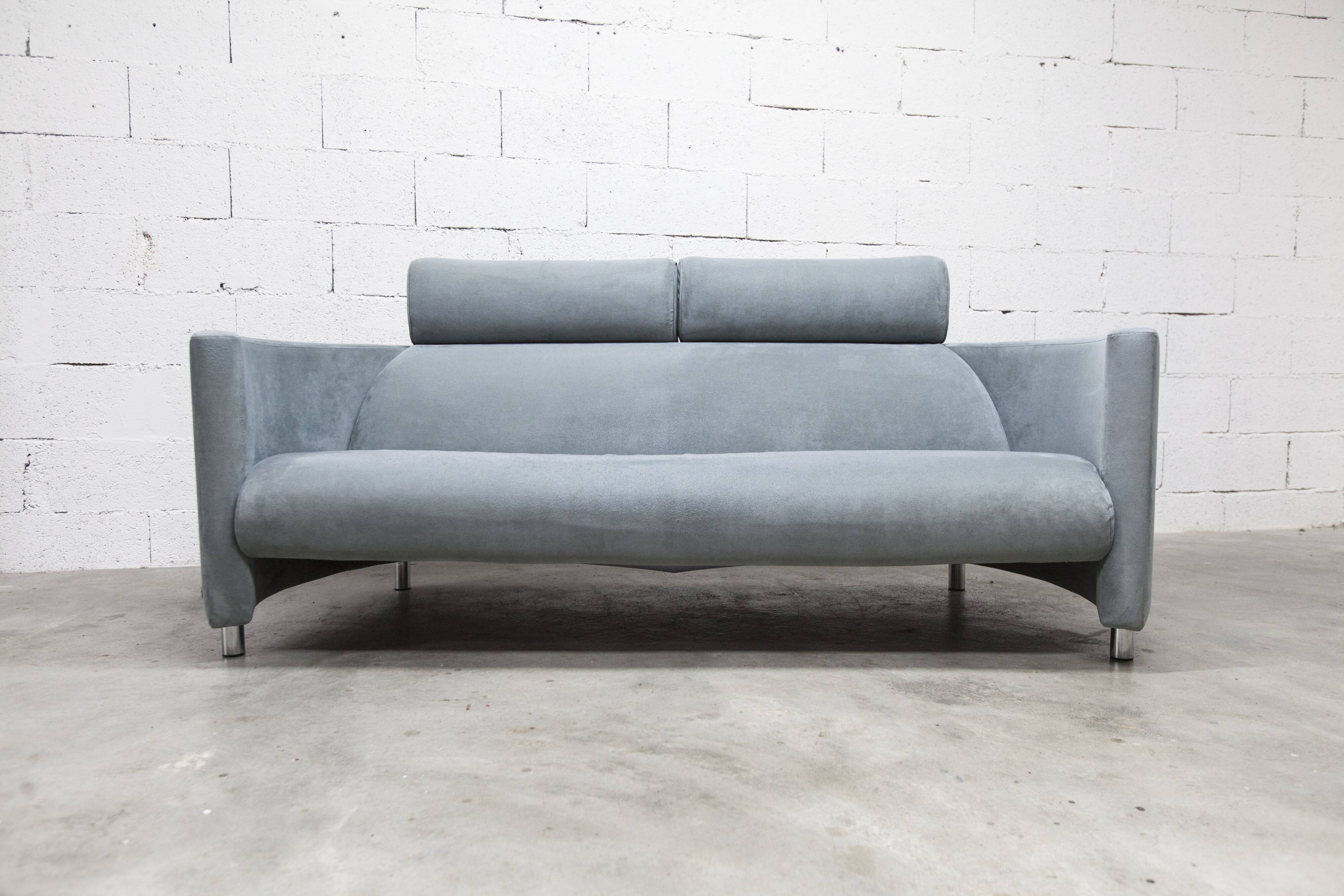 Negresco Sofa Design Bernard Massot for Neology France Moiré Velvet