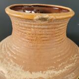 Vase de sol West Germany 7901-45 vert à motifs fleurs peints