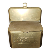 Vintage brass salt box