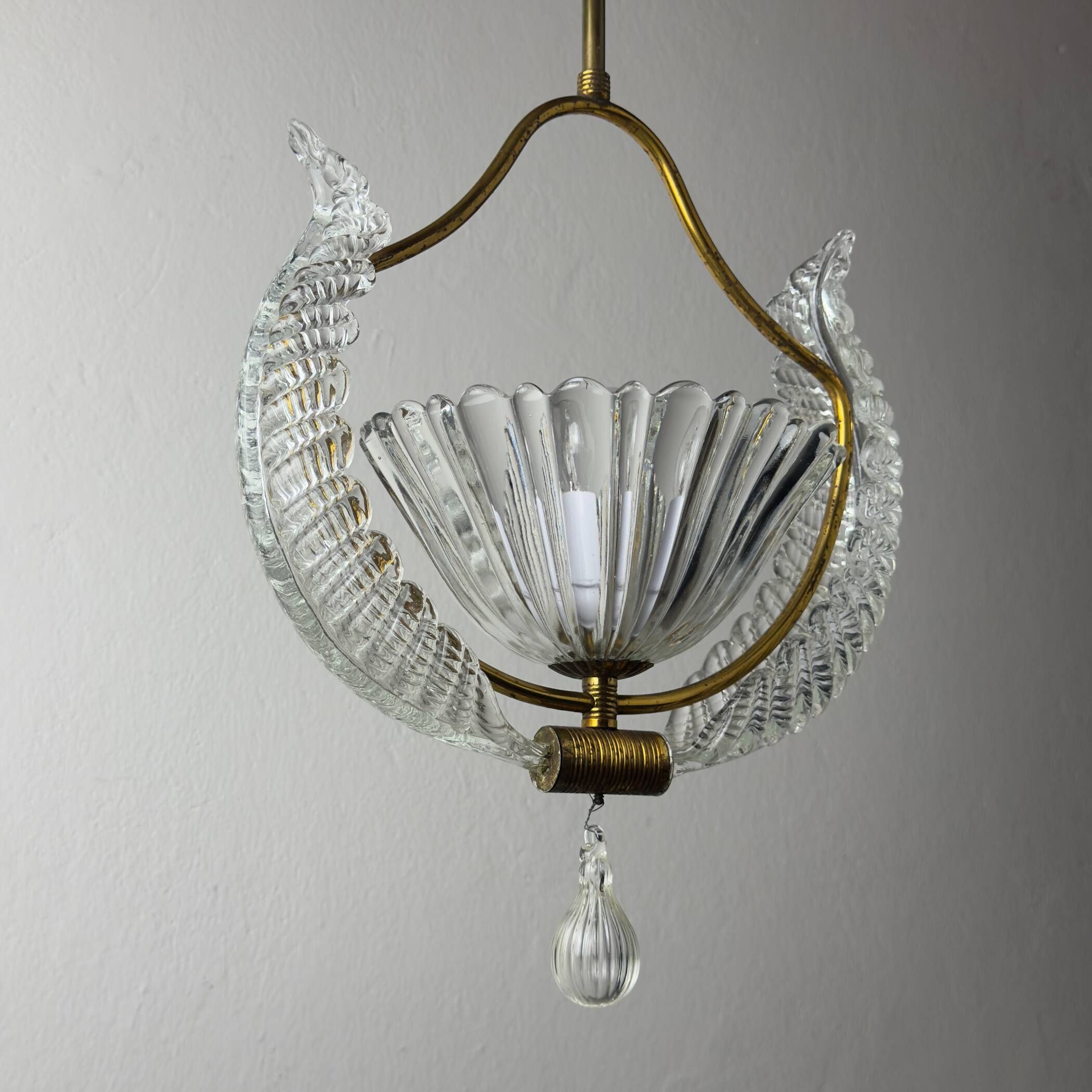 1930s Vintage Murano chandelier by Barovier & Toso, Italy