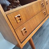 Sideboard, bookcase in teak veneer