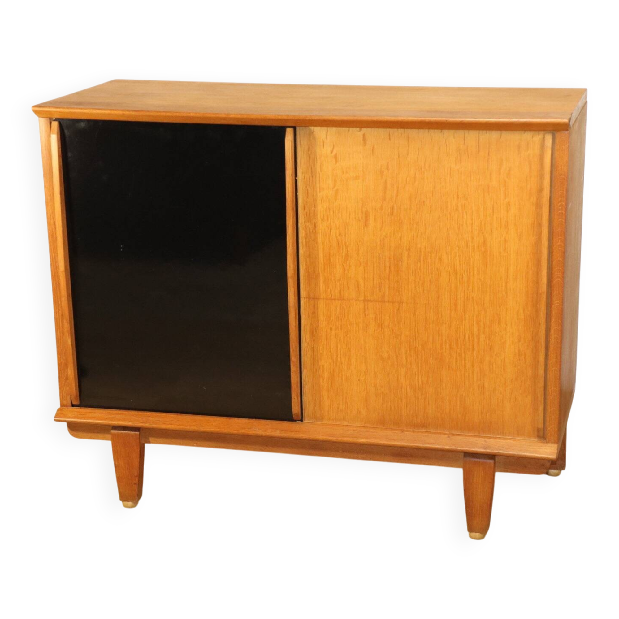 Vintage side table with sliding doors, 1960