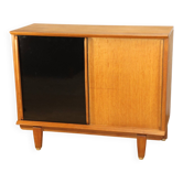 Vintage side table with sliding doors, 1960