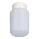 Space-age ribbed glass ceiling lamp, minimalist glass lamp.