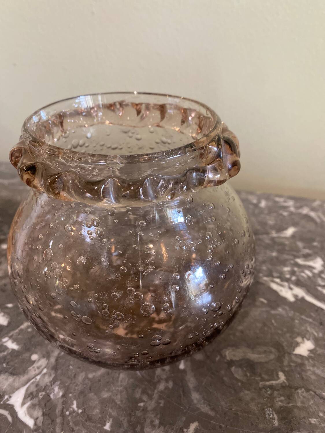 Biot bubble glass candy dish