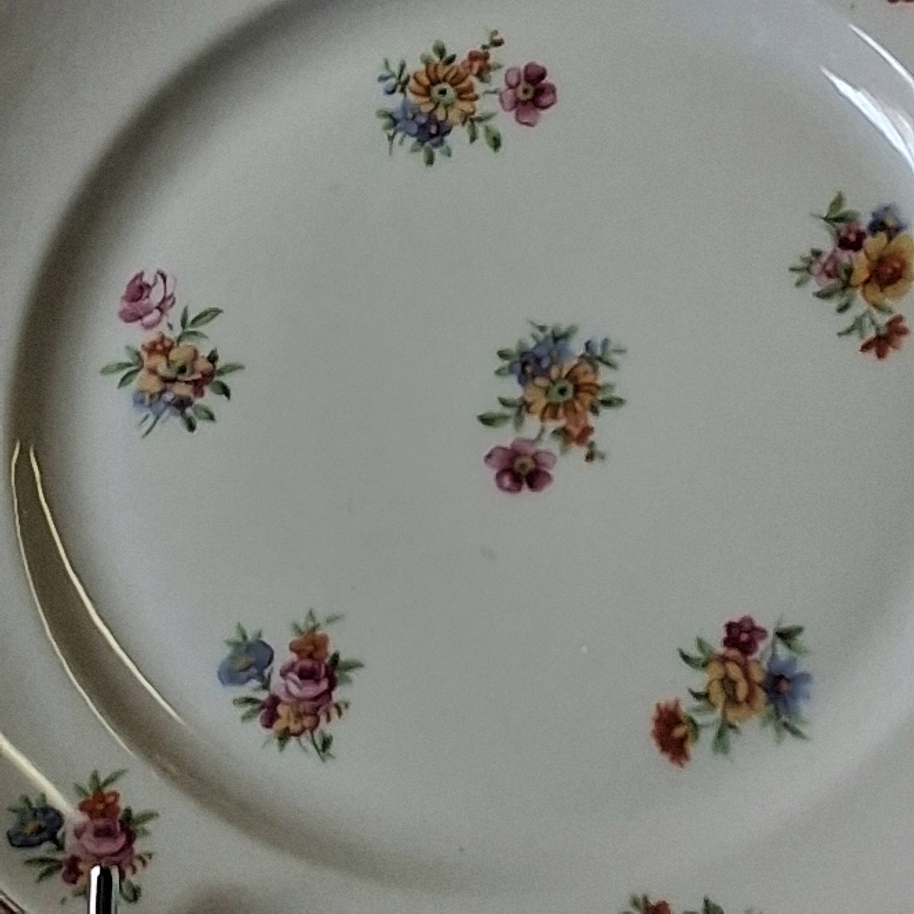 6 dessert plates in French porcelain in good condition.