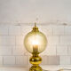 Table lamp in brass and blown glass, Caccia Dominioni style 60s