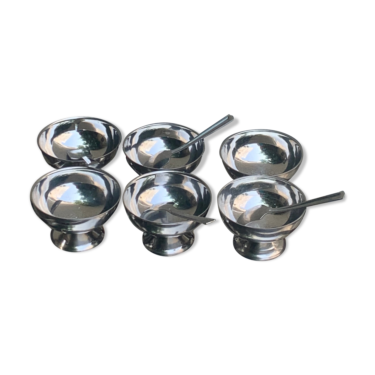Ice set consisting of a tray, 6 ice cream cups and 4 spoons Quist edelstahl 18/8