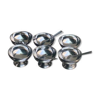 Ice set consisting of a tray, 6 ice cream cups and 4 spoons Quist edelstahl 18/8