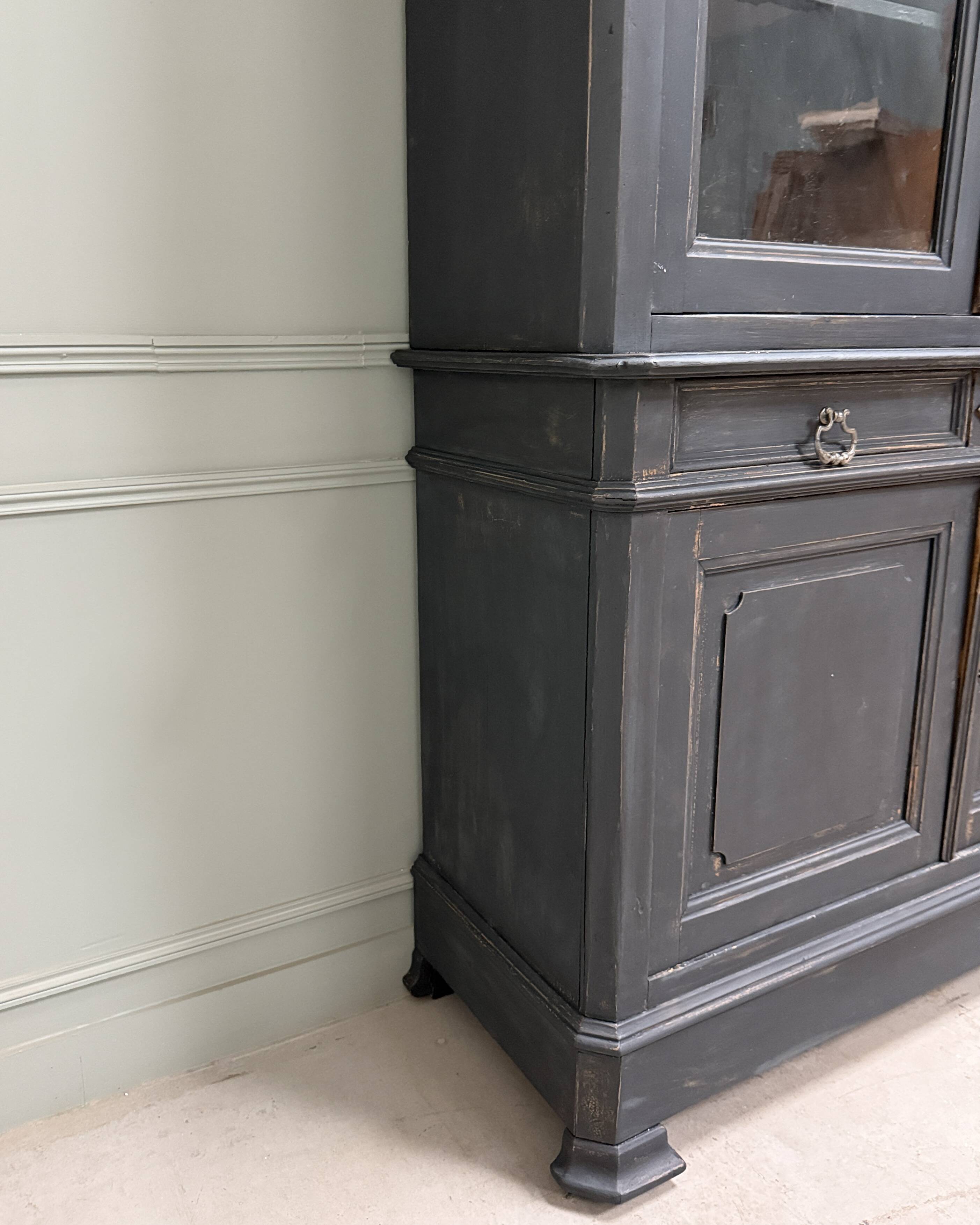 Louis-Philippe style black patina sideboard (restored)