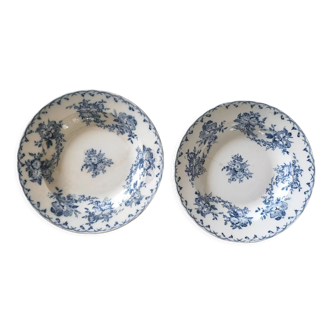 2 assiettes creuses Bertha Sarreguemines