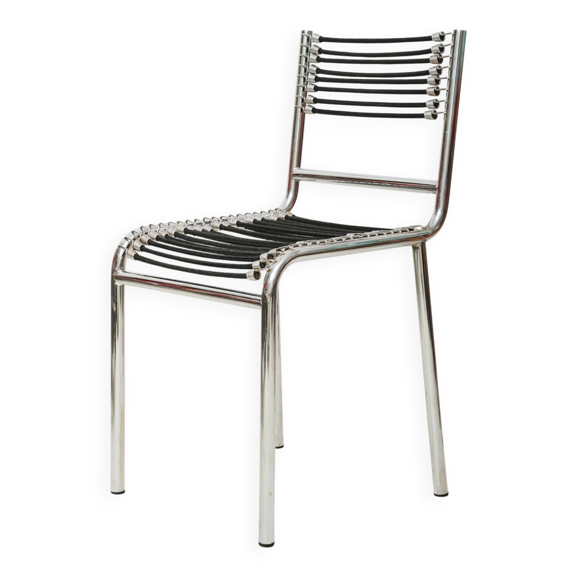 Pair of chrome chairs "Sandow" (1 of 3), René Herbst, 1980s