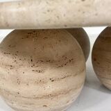 Contemporary Round Travertine Coffee Table, Italy