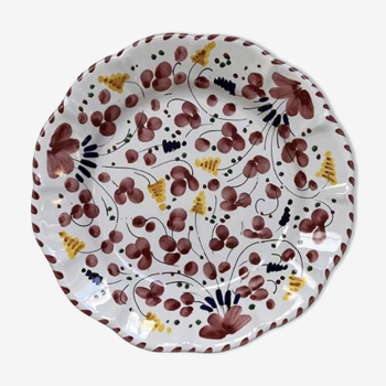 Plate 25cm red flowers