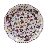 Plate 25cm red flowers